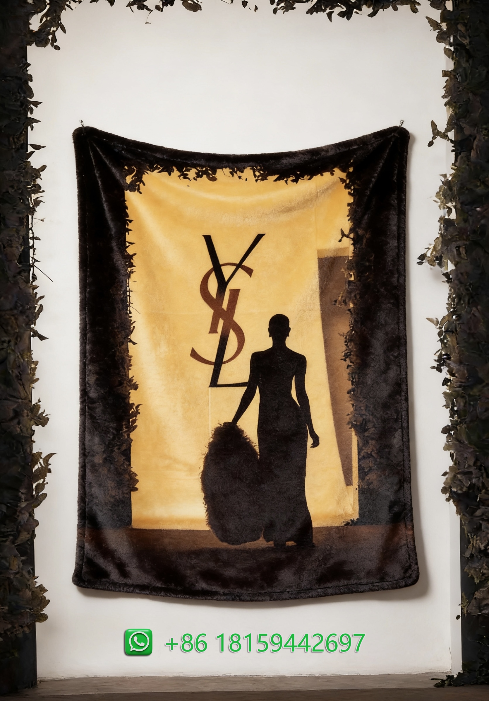 Yves Saint Laurent Throw Blankets